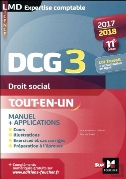 Bertrand.pt - Dcg 3 - Droit Social - Manuel Et Applications - Millesime 2017-2018  - 11e Edition