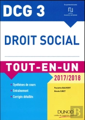 Dcg 3 ; Droit Social ; Tout-En-Un (Édition 2017/2018)