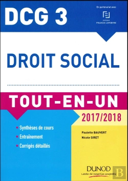 Bertrand.pt - Dcg 3 ; Droit Social ; Tout-En-Un (Édition 2017/2018)