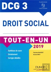 Dcg 3 - Droit Social Tout-En-Un (Édition 2018/2019)