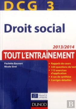 Bertrand.pt - Dcg 3 ; Droit Social ; Tout L'Entraînement (6e Édition)
