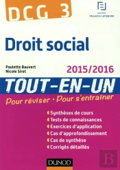 Dcg 3 ; Droit Social ; Tout L'Entraînement (8e Édition)