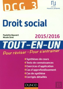 Bertrand.pt - Dcg 3 ; Droit Social ; Tout L'Entraînement (8e Édition)