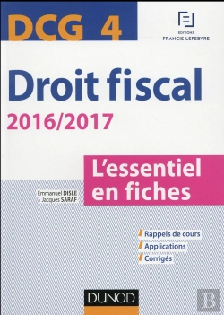 Bertrand.pt - Dcg 4 - Droit Fiscal - 2016/2017- 8e Ed. - L'Essentiel En Fiches