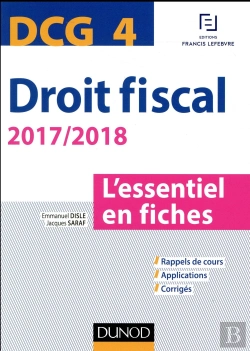 Bertrand.pt - Dcg 4 - Droit Fiscal - 2017/2018- 9e Ed. - L'Essentiel En Fiches
