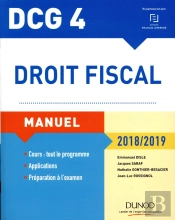 Dcg 4 - Droit Fiscal 2018/2019 - 12e Ed. - Manuel