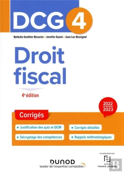 Bertrand.pt - Dcg 4 : Droit Fiscal ; Corrigés (Édition 2022/2023)