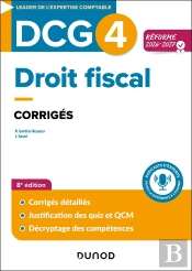 Dcg 4 : Droit Fiscal ; Corrigés (Édition 2026/2027)