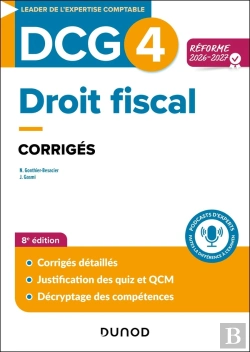 Bertrand.pt - Dcg 4 : Droit Fiscal ; Corrigés (Édition 2026/2027)