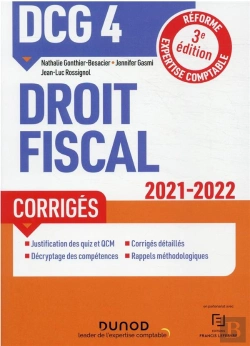 Bertrand.pt - Dcg 4 - Droit Fiscal - Dcg 4 Droit Fiscal - Corriges 2021/2022 - Reforme Expertise Comptable