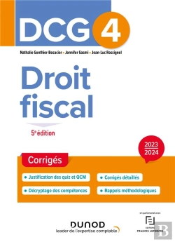 Bertrand.pt - Dcg 4 - Droit Fiscal - Dcg 4 Droit Fiscal - Corriges 2023-2024