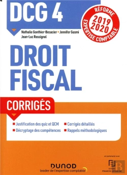 Bertrand.pt - Dcg 4 - Droit Fiscal - Dcg 4 Droit Fiscal - Corriges - Reforme Expertise Comptable 2019-2020