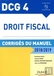 Dcg 4 ; Droit Fiscal (Édition 2018/2019)