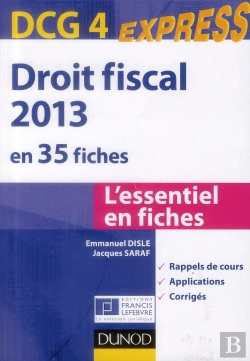 Bertrand.pt - Dcg 4 ; Droit Fiscal En 35 Fiches (5e Édition)