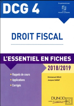 Bertrand.pt - Dcg 4 - Droit Fiscal ; L'Essentiel En Fiches (Édition 2018/2019)