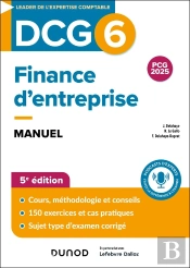 Dcg 6 : Finance D'Entreprise ; Manuel (5e Édition)
