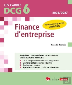 Bertrand.pt - Dcg 6 - Finance D'Entreprise : Nouveau Programme 2026/2027 (14e Édition)