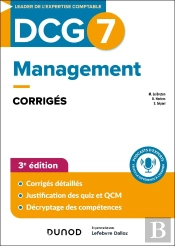 Dcg 7 : Management ; Corrigés (3e Édition)