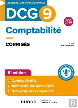 Bertrand.pt - Dcg 9 : Comptabilité ; Corrigés (Édition 2024/2025)