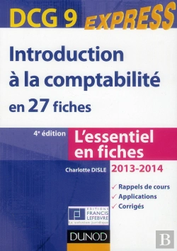 Bertrand.pt - Dcg 9 ; Introduction À La Comptabilité En 27 Fiches (Édition 2013/2014)