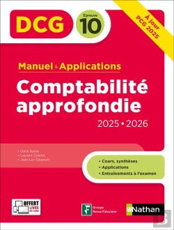 Bertrand.pt - Dcg : Comptabilité Approfondie ; Épreuve 10 ; Manuel & Applications (Édition 2025/2026)