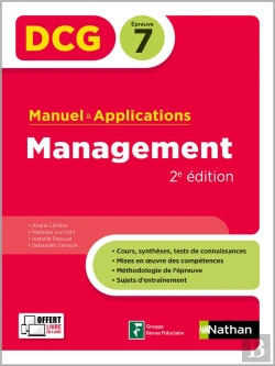 Bertrand.pt - Dcg : Management ; Épreuve 7 ; Manuel & Applications (Édition 2024/2025)