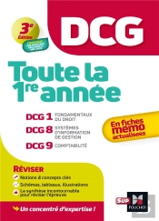 Dcg ; Toute La 1ère Année Du Dcg 1, 8, 9 En Fiche ; Révision (Édition 2024/2025)