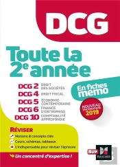 Dcg : Toute La 2e Annee Du Dcg 2, 4, 5, 6, 10 En Fiches - Revision