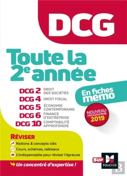 Bertrand.pt - Dcg : Toute La 2e Annee Du Dcg 2, 4, 5, 6, 10 En Fiches - Revision