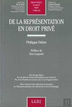 Bertrand.pt - De La Representation En Droit Prive T.339