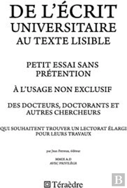 Bertrand.pt - De L'Écrit Universitaire Au Texte Lisible