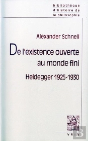 De L'Existence Ouverte Au Monde Fini ; Introduction À La Philosophie De Martin Heidegger