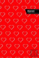 Dearest Lifestyle Journal, Write-In Notebook, Dotted Lines, Wide Ruled, Medium Size 6 X 9 Inch (A5) Hardcover (Red)