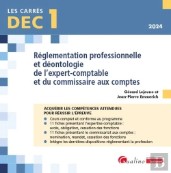 Bertrand.pt - Dec 1 : Réglementation Professionnelle Et Déontologie De L'Expert-Comptable Et Du Commissaire Aux Comptes ; 22 Fiches De Cours Pour Acquérir Les Connaissances Attendues Pour Réussir L'Épreuve (12e Éd
