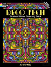 Deco Tech Stained Glass Coloring Book