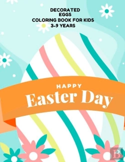 Bertrand.pt - Decorated Eggs Coloring Book For Kids 3-9 Years Happy Easter Day