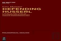 Defending Husserl