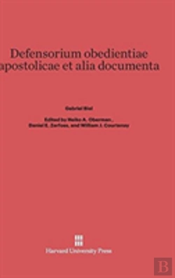 Bertrand.pt - Defensorium Obedientiae Apostolicae Et Alia Documenta