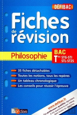 Bertrand.pt - Defibac Fiche Revision Philosophie Terminale Stg