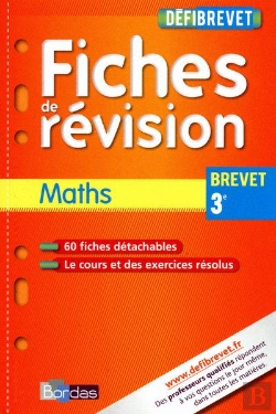 Bertrand.pt - Defibrevet Fiches Revision Maths 3e