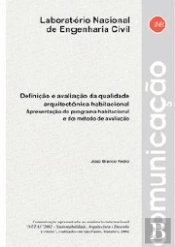 Definição e avaliação da qualidade arquitectónica habitacional