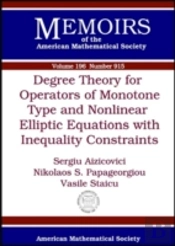 Degree Theory For Operators Of Monotone Type And Nonlinear Elliptic Equations With Inequality Constraints