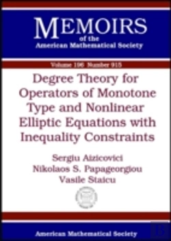 Bertrand.pt - Degree Theory For Operators Of Monotone Type And Nonlinear Elliptic Equations With Inequality Constraints