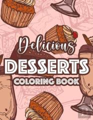 Delicious Desserts Coloring Book