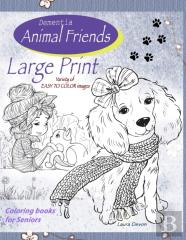 Dementia Animal Friends Large Print Coloring Books For Seniors Variety Of Easy To Color Images