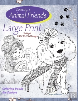Bertrand.pt - Dementia Animal Friends Large Print Coloring Books For Seniors Variety Of Easy To Color Images