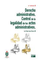 Derecho Administrativo. Control De La Legalidad De Los Actos Administrativos