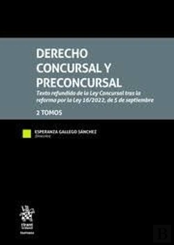 Bertrand.pt - Derecho Concursal Y Preconcursal 2 Tomos Texto Refundido Le