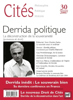 Bertrand.pt - Derrida Politique ; La Déconstruction De La Souveraineté