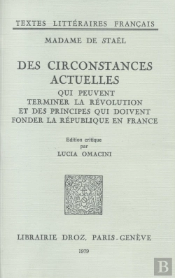 Bertrand.pt - Des Circonstances Actuelles Qui Peuvent Terminer La Revolution Et Des Principes Qui Doivent Fonder L
